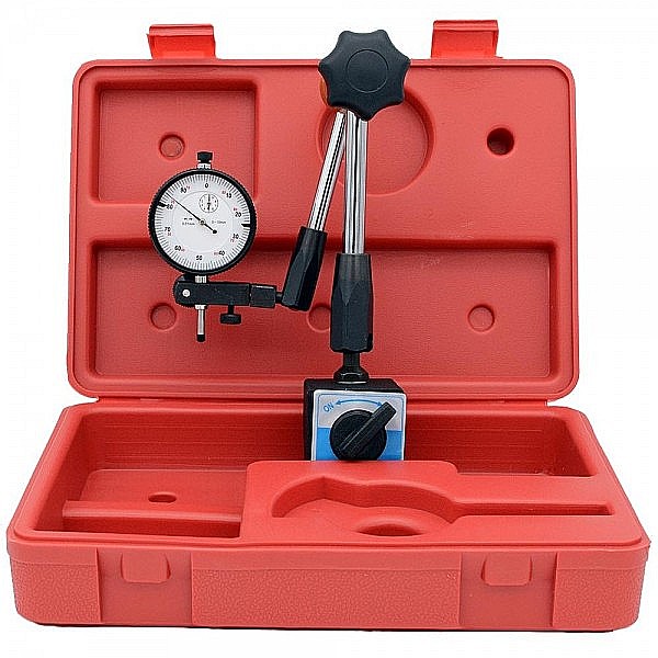 Set ceas comparator mecanic cursa 10mm citire 0.01mm cu suport magnetic 80Kgf [5]