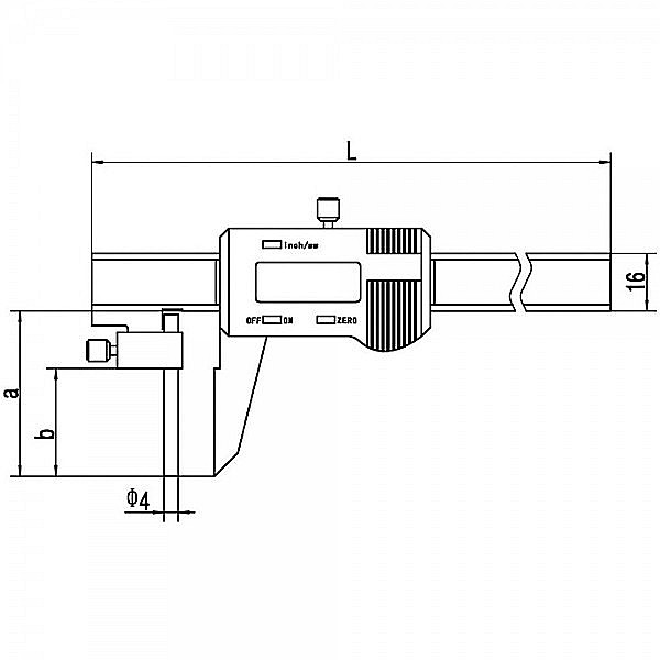 Subler digital 0-150mm x 30mm x 0.01mm de masurat grosimea peretilor tevilor [2]