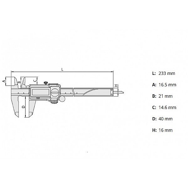 Subler digital cu falci incrucisate Mitutoyo 0-150mm x 40mm x 0.01m [2]