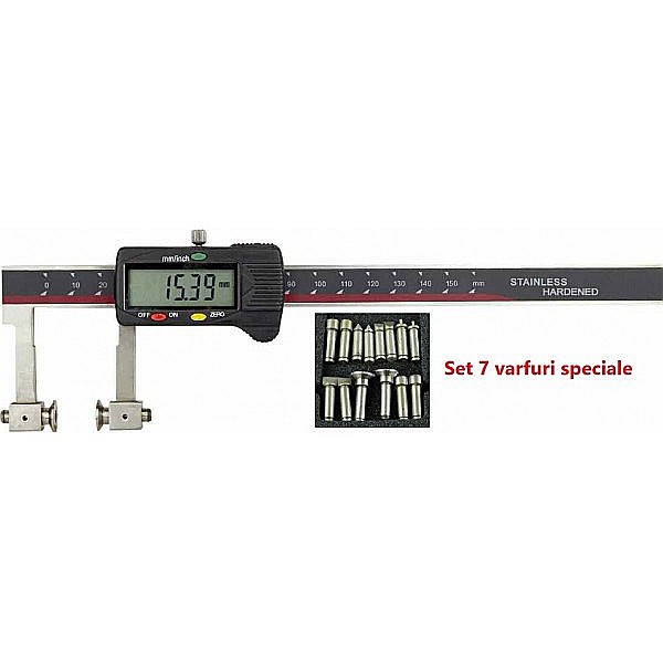 Subler digital cu set de 7 varfuri speciale 0-150mm x 0.01mm [1]