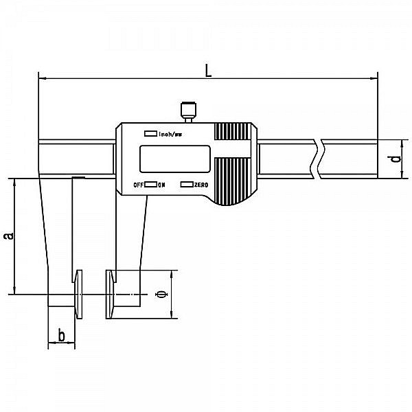 Subler digital cu varfuri tip disc 0-150mm x 50mm x 0.01mm [2]