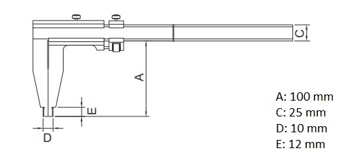 Subler mecanic profesional cu falci lungi Dasqua 0-600mm citire 0.02 si reglaj fin [5]