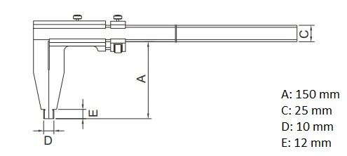 Subler mecanic cu falci lungi Dasqua 0-600mm citire 0.02 si reglaj fin [5]