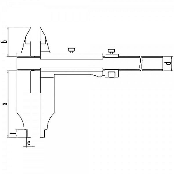 Subler mecanic cu falci paralele 0-400mm x 150mm citire 0.02mm si reglaj fin [5]