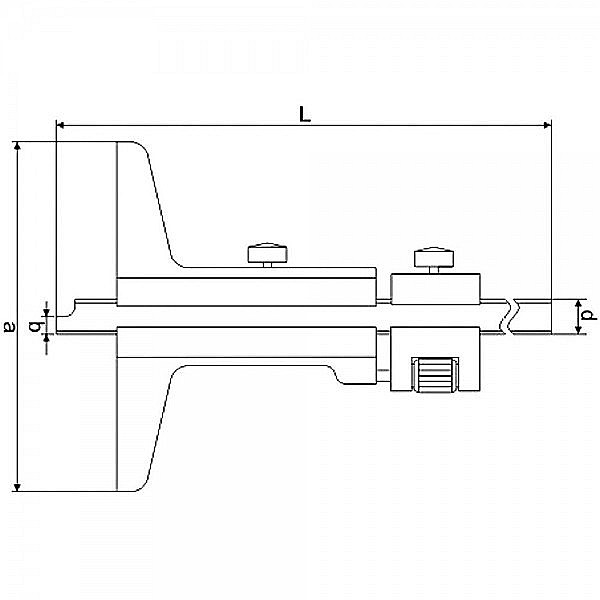 Subler mecanic de adancime 200mm x 100mm x 0.02mm cu reglaj fin [5]