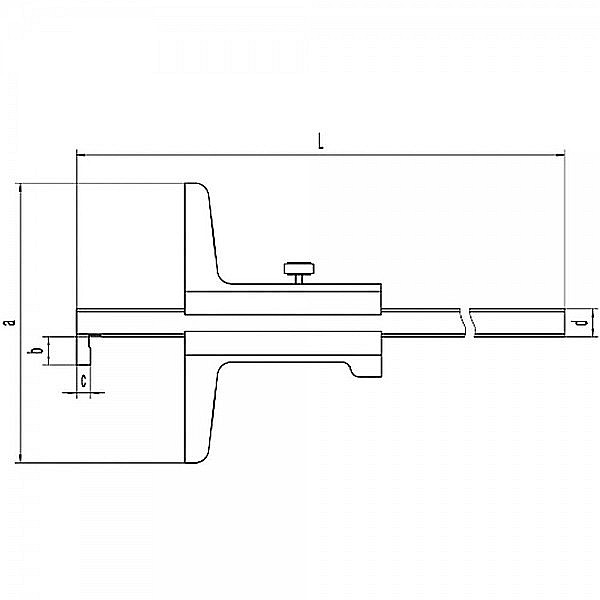 Subler mecanic de adancime cu carlig 0-300mm x 150mm x 0.02mm [2]