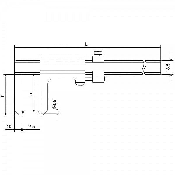 Subler mecanic pentru discuri de frana 0-90mm x 100mm citire 0.1mm [2]