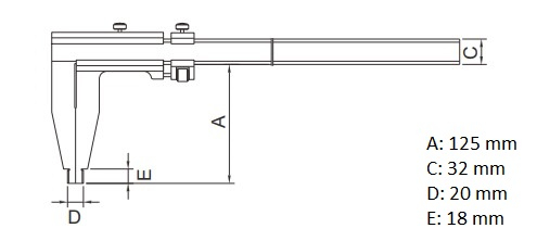 Subler mecanic profesional cu falci lungi Dasqua 0-1000mm citire 0.02 mm si reglaj fin [5]