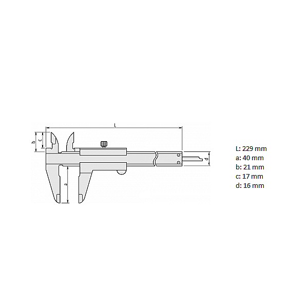 Subler mecanic profesional Mitutoyo® cu ciocuri superioare incrucisate 0 - 150 x 0.02 mm [6]