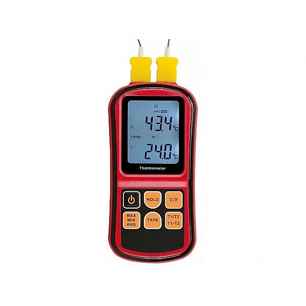Termometru termocuplu cu 2 sonde tip K [1]