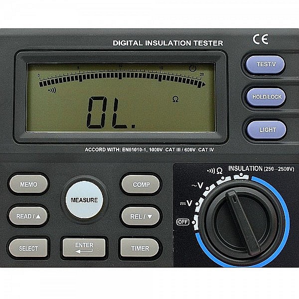 Tester izolatie rezistenta 0.01MΩ - 100GΩ tensiune 250V - 2500V si Multimetru [2]