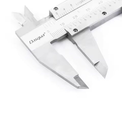 Subler mecanic profesional Dasqua cu falci incrucisate 0 - 130mm x 40mm x 0.05mm citire si reglaj fin [3]