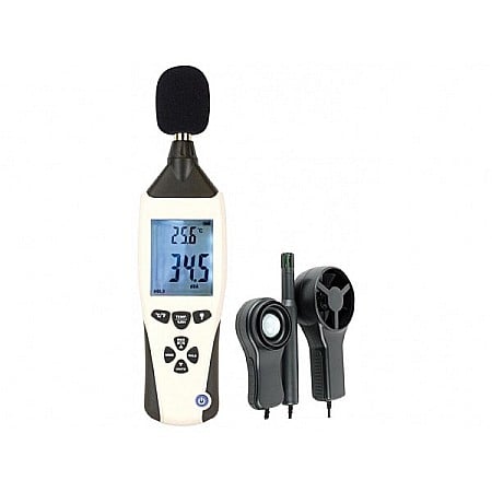 Termometre Higrometre - Aparat de masura 5 in 1 Sonometru Luxmetru Anemometru Termometru Higrometru