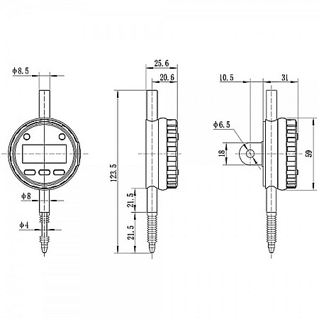 Ceas comparator digital cursa 12mm citire 0.01mm protectie IP54 [1]