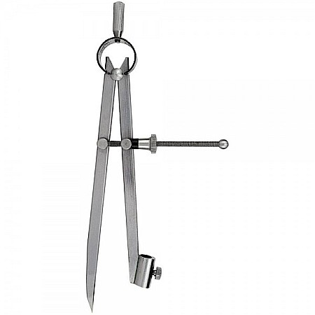 Compasuri profesionale - Compas profesional 150 mm cu arc din otel port creion reglaj cu surub