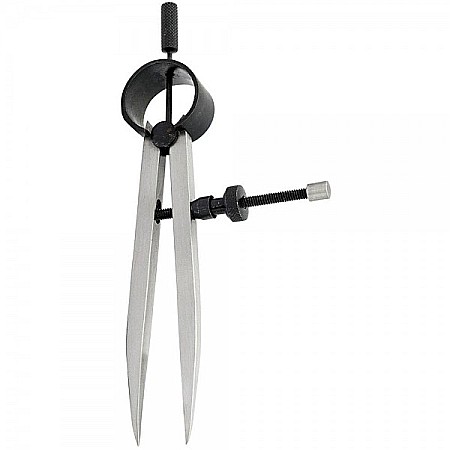 Compas profesional 200 mm cu arc din otel varfuri ascutite reglaj cu surub [1]