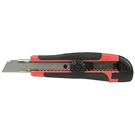 Instrumente marcare si trasaj - Cutter cu carcasa bimaterial cu armatura metalica lama 18mm
