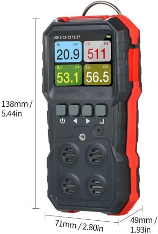 Detector digital individual de gaze CO-O2-H2S-LEL [1]
