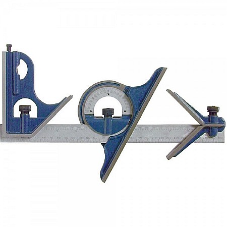 Echere vincluri profesionale - Echer combinat cu rigla de 300 mm