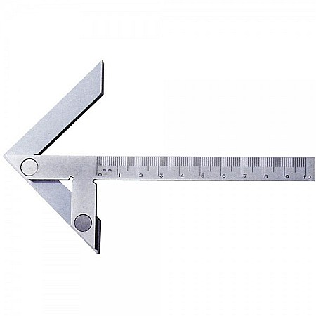 Echere vincluri profesionale - Echer de centrare cu rigla gradata 100 x 70 mm