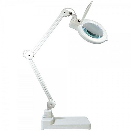 Lampa cu lupa 5 dioptrii 80 LED-uri brate articulate si baza solida [1]