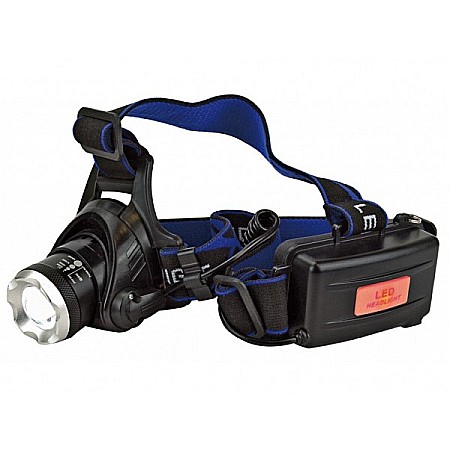 Lampi si lanterne - Lampa frontala LED 350 lumeni cu zoom si acumulatori