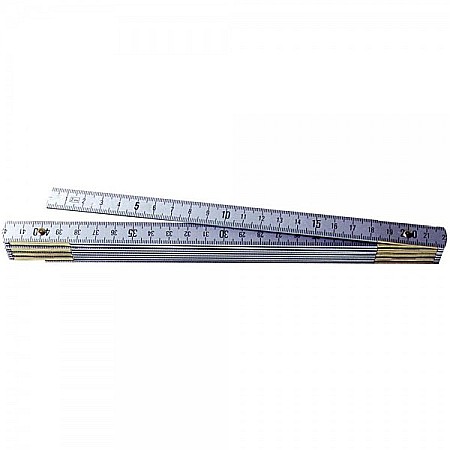Metre - Metru pliant din aluminiu satinat mat 2m x 16mm