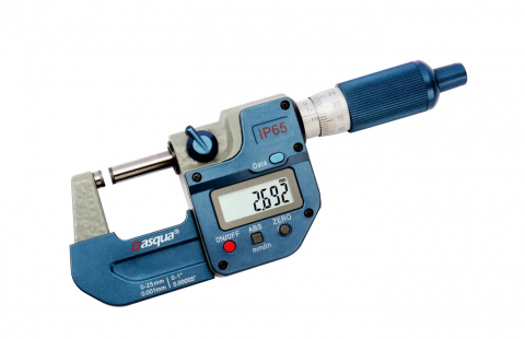 Micrometre digitale - Micrometru digital de exterior Dasqua 0-25 mm x 0.001 mm cu protectie IP65 si carcasa metalica
