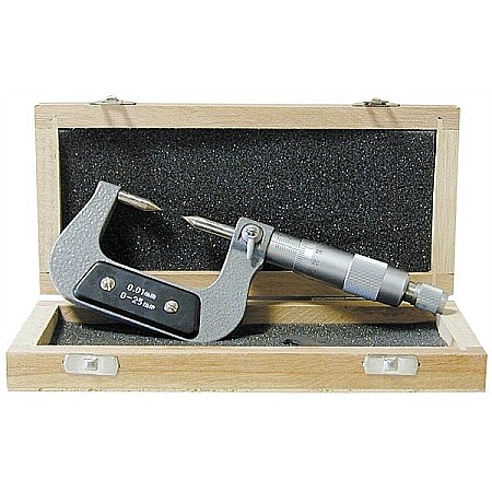 Micrometre speciale - Micrometru mecanic de exterior 0-25 mm pentru arbori canelati