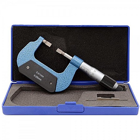 Micrometru mecanic de exterior 0-25 mm pentru sloturi si caneluri [3]
