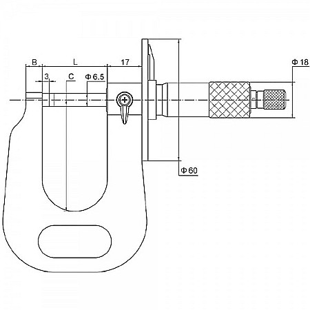 Micrometru mecanic de exterior cu disc gradat 0-25mm potcoava 100mm [1]