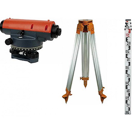 Nivele si raportoare - Nivela de santier X32 cu trepied 1830mm si mira telescopica 4m