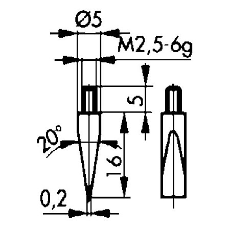 Accesorii Comparatoare - Palpator TIP I pentru Comparator