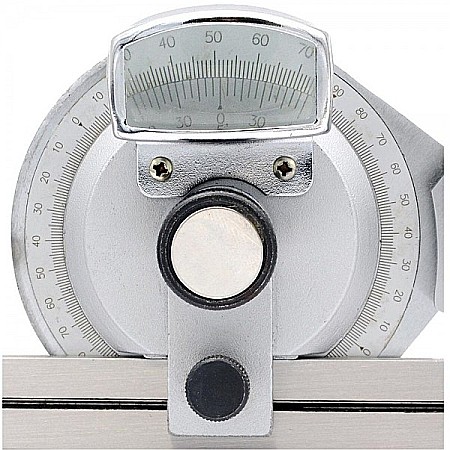 Raportor mecanic cu lupa 4x90° si rigla cu sina reglabila 300 mm [2]