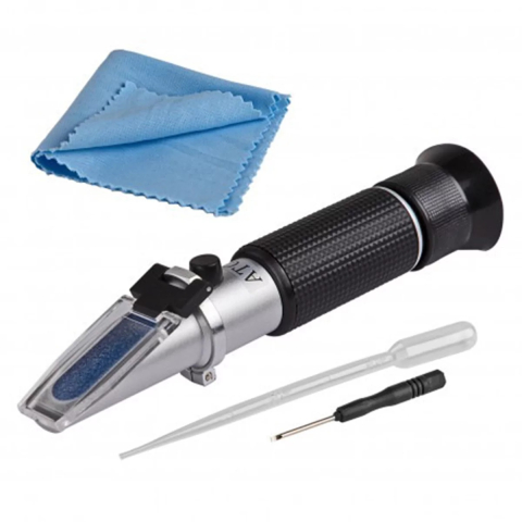 Aparate de masura si control - Refractometru analogic 0-20% Brix ATC pentru măsurarea concentrației de zahăr si a uleiului in apa