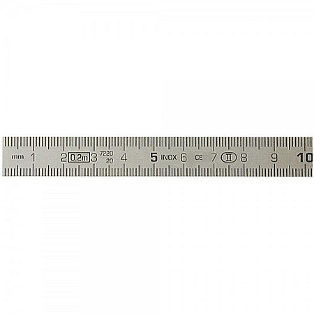 Rigla flexibila din INOX cromat mat 100 mm clasa 2 [1]