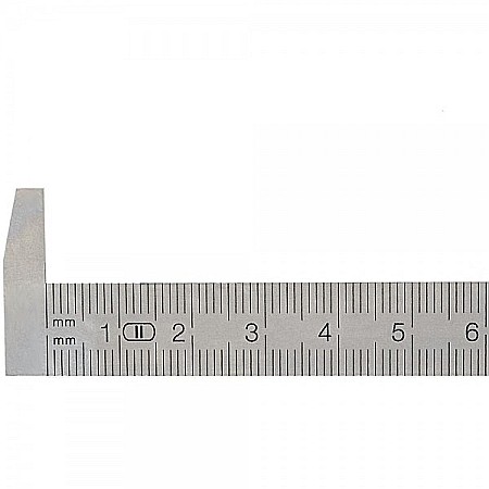 Rigla gradata din INOX cu carlig la 90° cromat mat 500 mm clasa 2 [2]