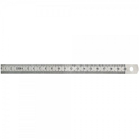 Rigle profesionale - Rigla semirigida din otel cromat mat 500 mm clasa 2