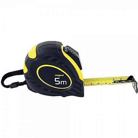 Rulete - Ruleta bimaterial LockFlex 3m x 19mm autoblocanta cu carlig magnetic