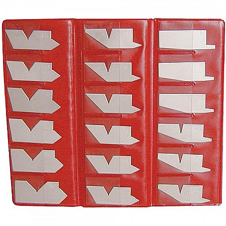 Lere - Set 18 calibre pentru unghiuri de la 5° la 90°