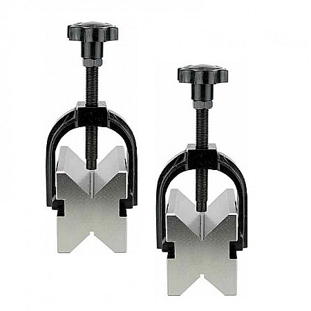 Suporti prismatici - Set 2 buc. suporti prismatici 50x50x40 mm cu clema si surub de fixare