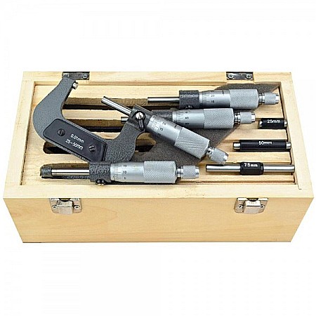Micrometre mecanice - Set 4 micrometre mecanice de exterior capacitate de la 0 la 100 mm