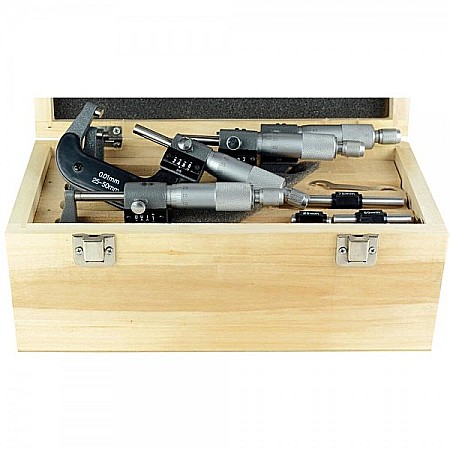Dispozitive metrologice de masura - Set 4 micrometre mecanice de exterior cu contor 0-100mm precizie 0.01mm