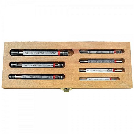 Calibre - Set 7 calibre tampon filet dublu ISO Tip 191 Toleranta 6H DIN 13 - NFE 03-153