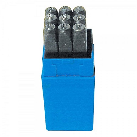 Poansoane si sabloane - Set 9 poansoane cifre 3 mm 50-55 HRC DIN 1451