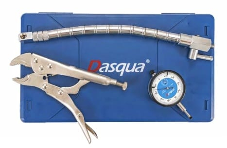Comparatoare Mecanice - Set ceas comparator mecanic 10mm x 0.01mm cu brat flexibil cromat si cleste reglabil autoblocant