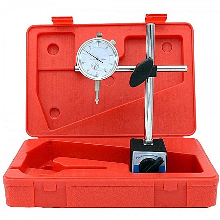 Set ceas comparator mecanic cursa 10mm citire 0.01mm cu suport magnetic 60Kgf [3]