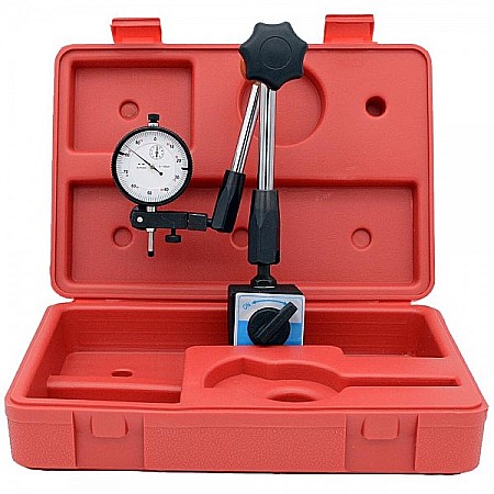 Set ceas comparator mecanic cursa 10mm citire 0.01mm cu suport magnetic 80Kgf [4]