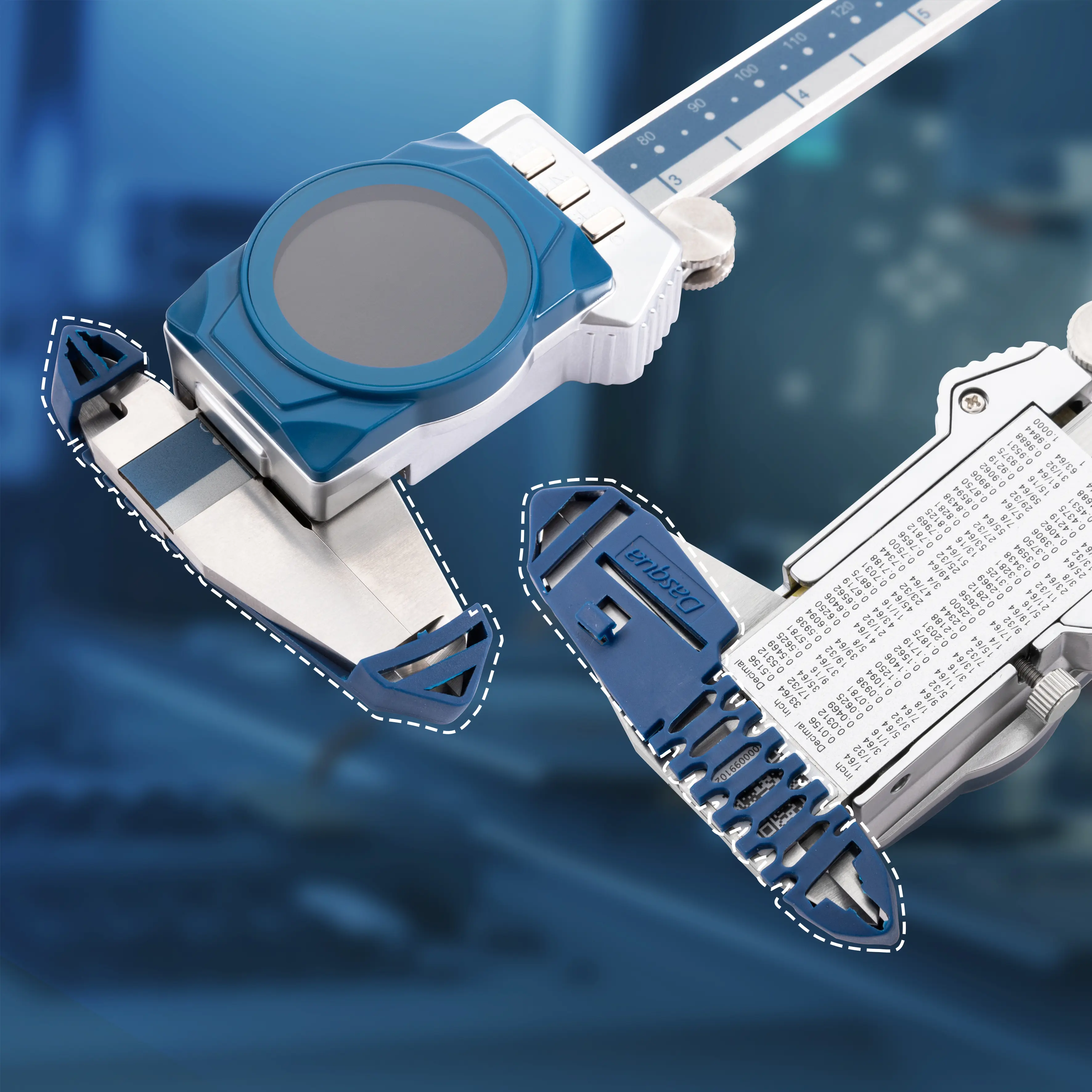 Subler cu cadran digital Dasqua domeniu 0-150mm x 40mm x 0.01 mm protectie IP67 cu Bluetooth [9]