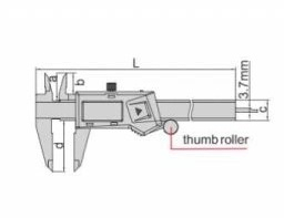 Subler digital domeniu 0-150mm, citire 0,01 mm, cu rola de avans [1]
